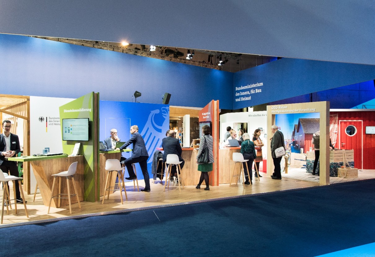 Der BMI-Stand auf der Smart Country Convention 2019. Der BMI-Stand auf der Smart Country Convention 2019.