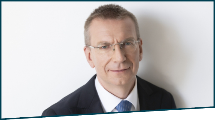 Portraitfoto von Edgars Rinkēvičs, Staatspräsident der Republik Lettland | © Latvian Investment and Development Agency | Jānis Deinats