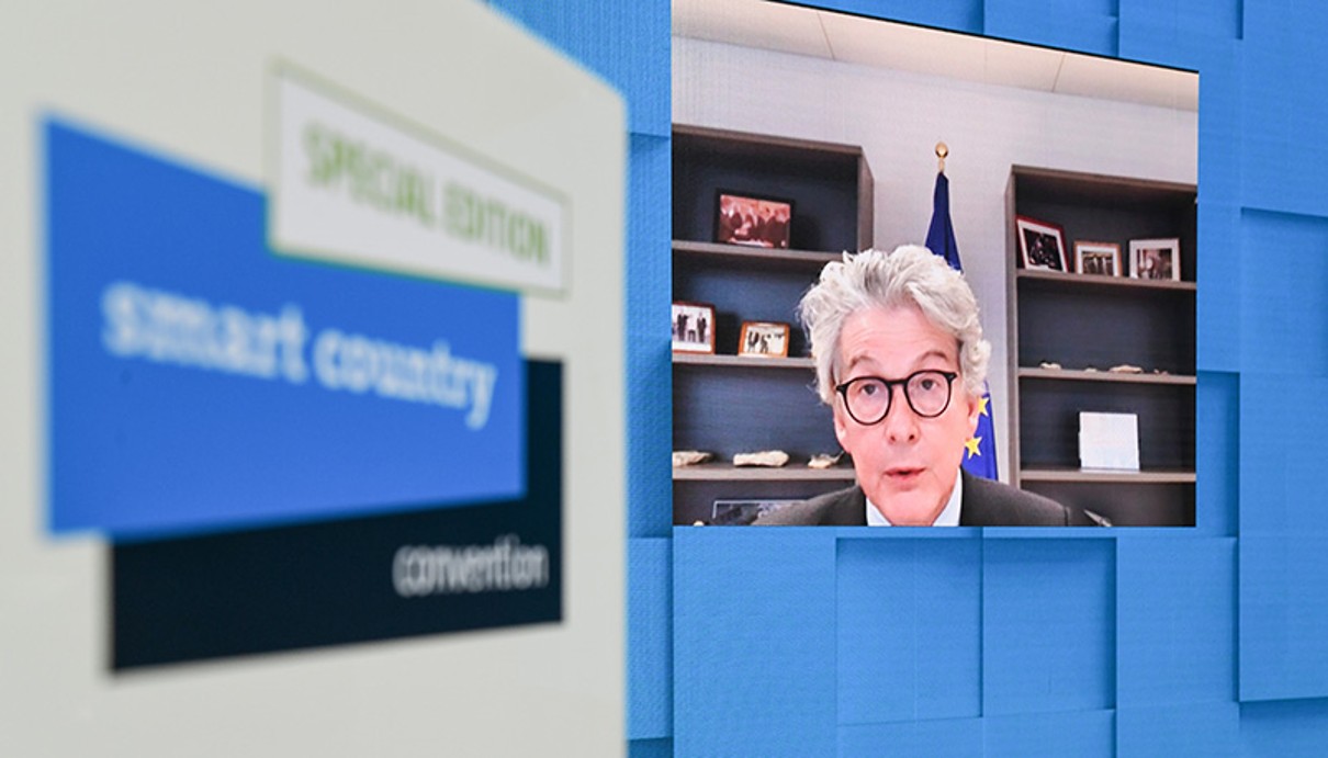 EU-Kommissar Thierry Breton betont die Wichtigkeit des europäischen Datenschutzes. EU-Kommissar Thierry Breton betont die Wichtigkeit des europäischen Datenschutzes.